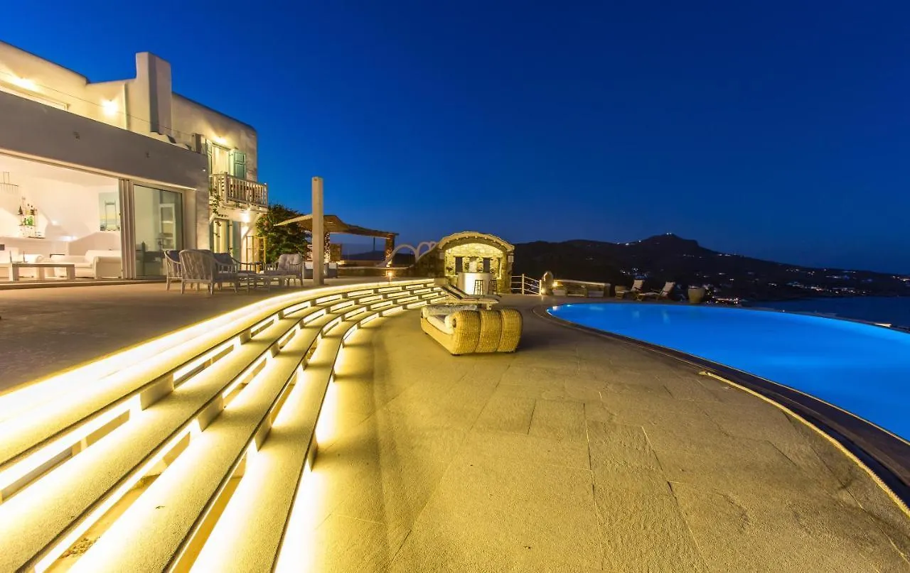 Spectacular Kalafatis Villa 1 Bedroom Villa Vibhu Private Jacuzzis Infinity Pool